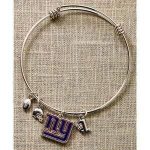 NFL New York Giants Team Charm Bangle Bracelet Sports Collectible Gifts